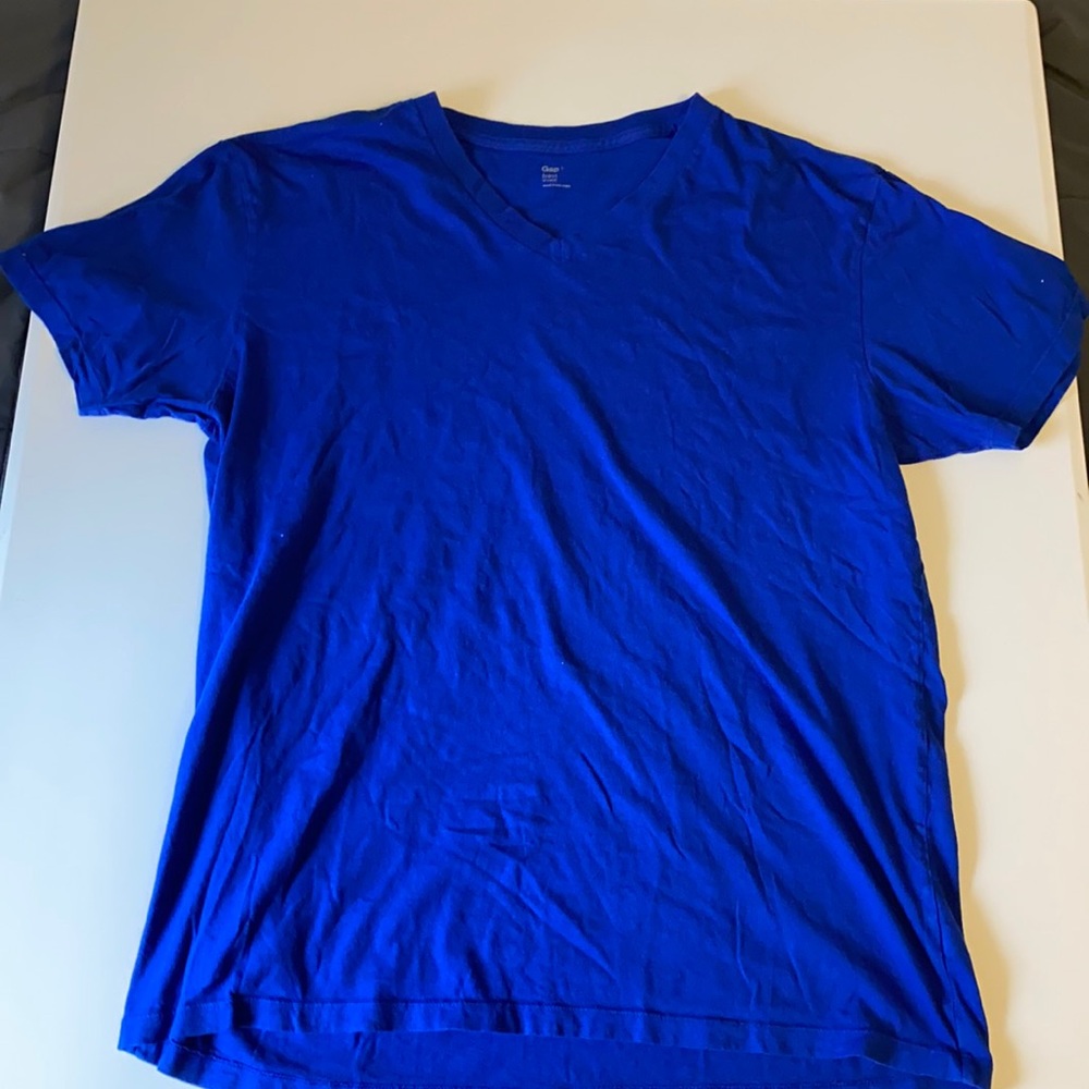 Gap V neck T shirt Blue Large